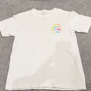 Anti Social Social Club Multicolor Logo White Tee